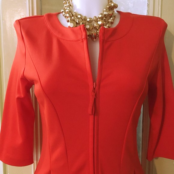 Pink Tartan, deep orange dress - Picture 1 of 12